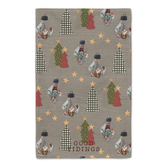 Good Tidings Tree & Globe Pattern Tea Towel Set